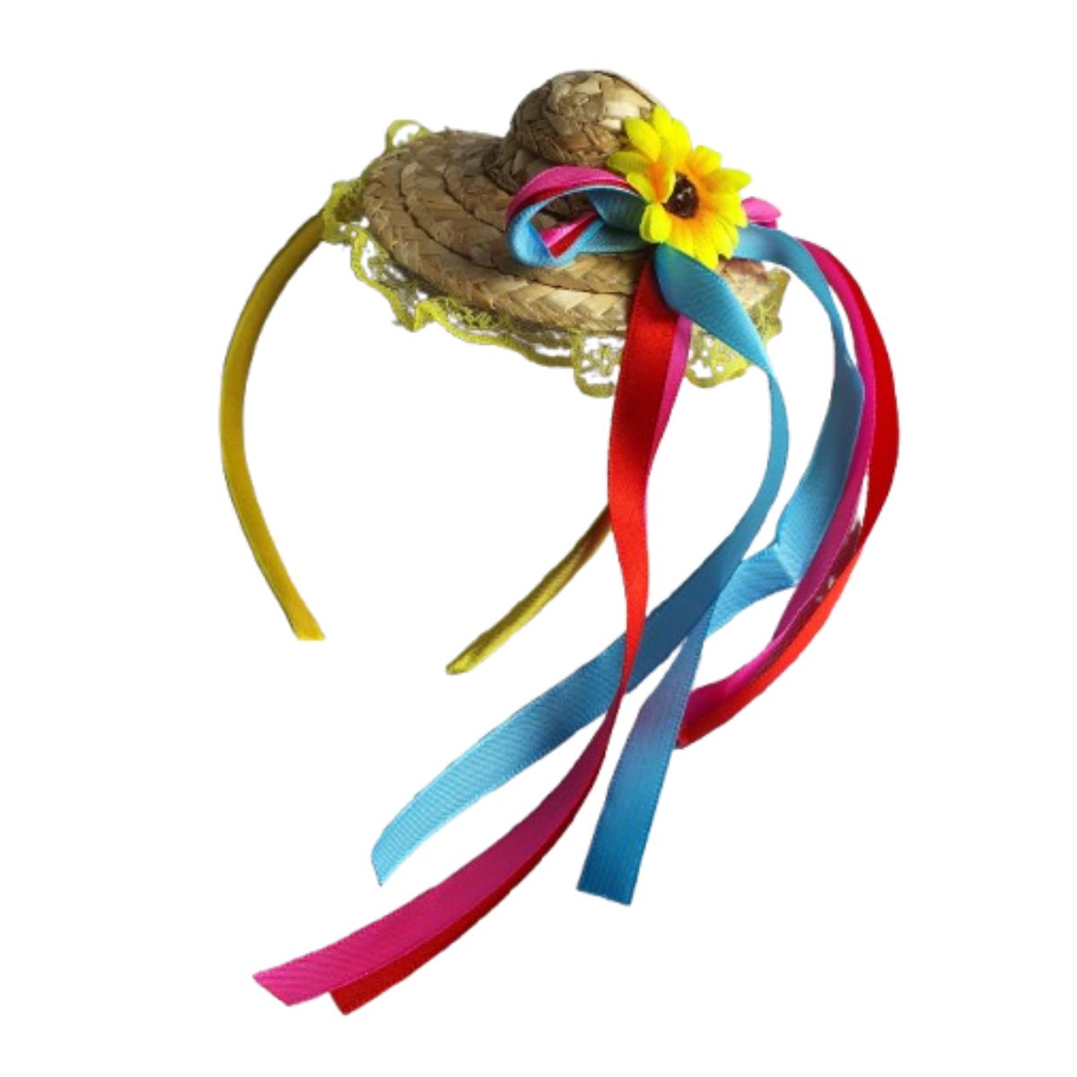 Tiara Mini Chapéu De Palha Festa Junina Quadrilha Caipirinha Acessório Sortido Tiara Mini Chapéu De Palha Festa Junina Quadrilha Caipirinha Acessório Sortido